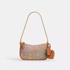 Bolsos Swinger 20 con cadena en jacquard Crystal Signature