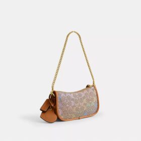 Bolsos Swinger 20 con cadena en jacquard Crystal Signature