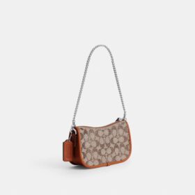 Bolsos Swinger 20 con cadena en jacquard Crystal Signature