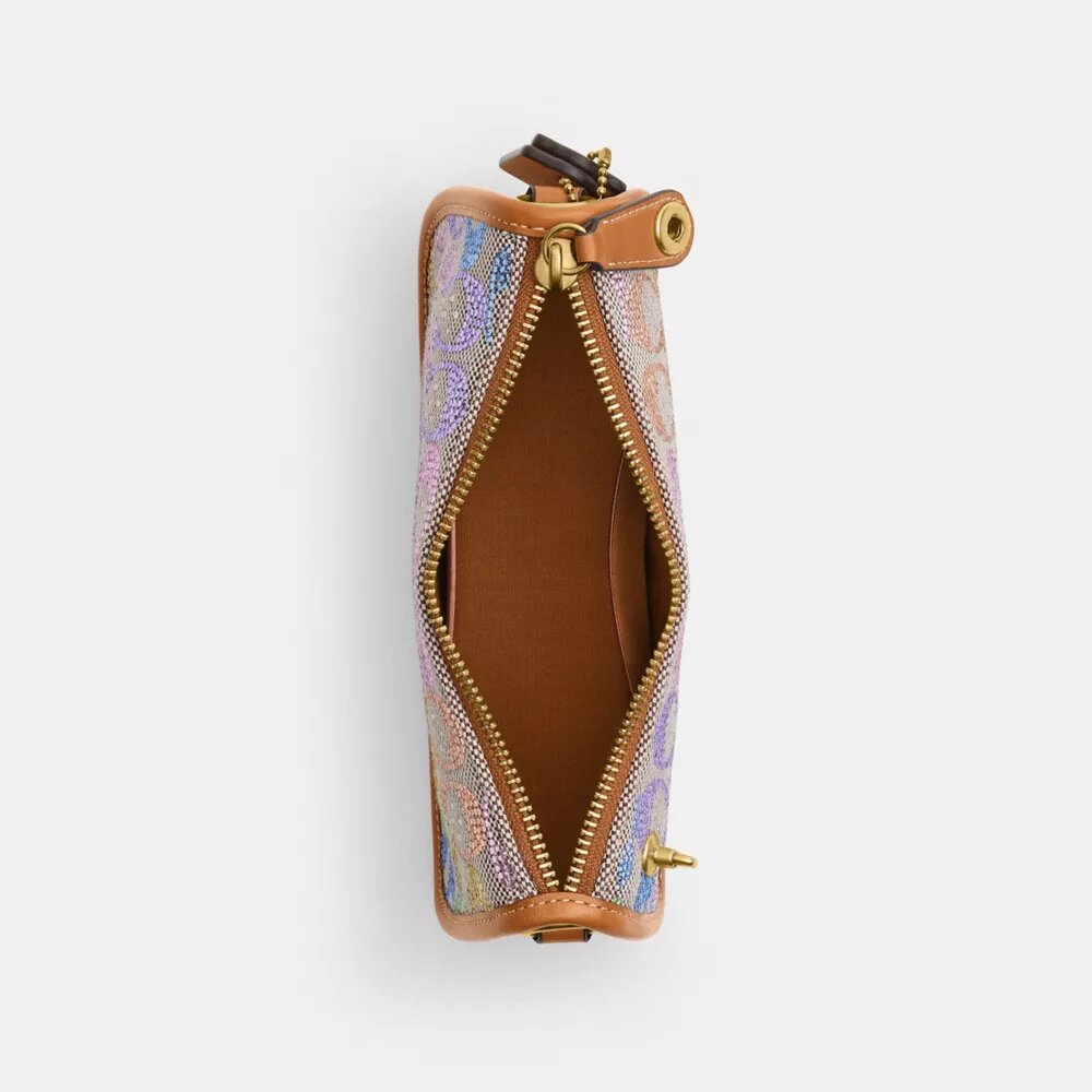 Bolsos Swinger 20 con cadena en jacquard Crystal Signature
