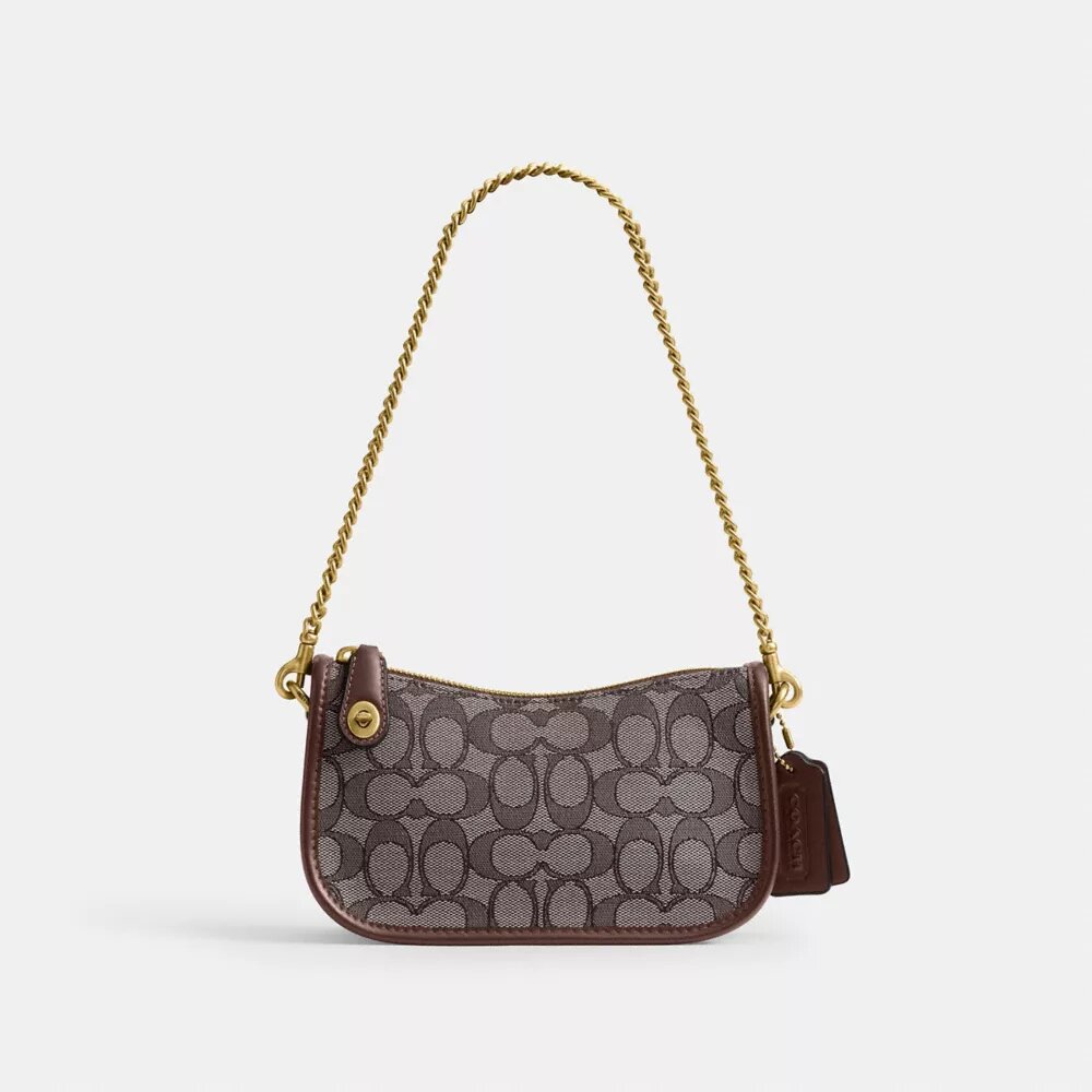 Bolsos Swinger 20 con cadena en jacquard emblemático
