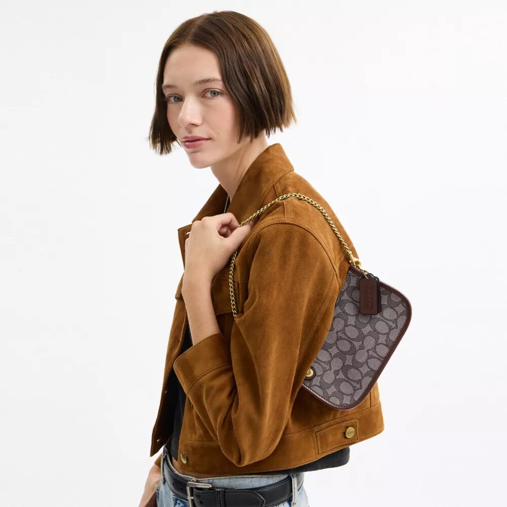 Bolsos Swinger 20 con cadena en jacquard emblemático