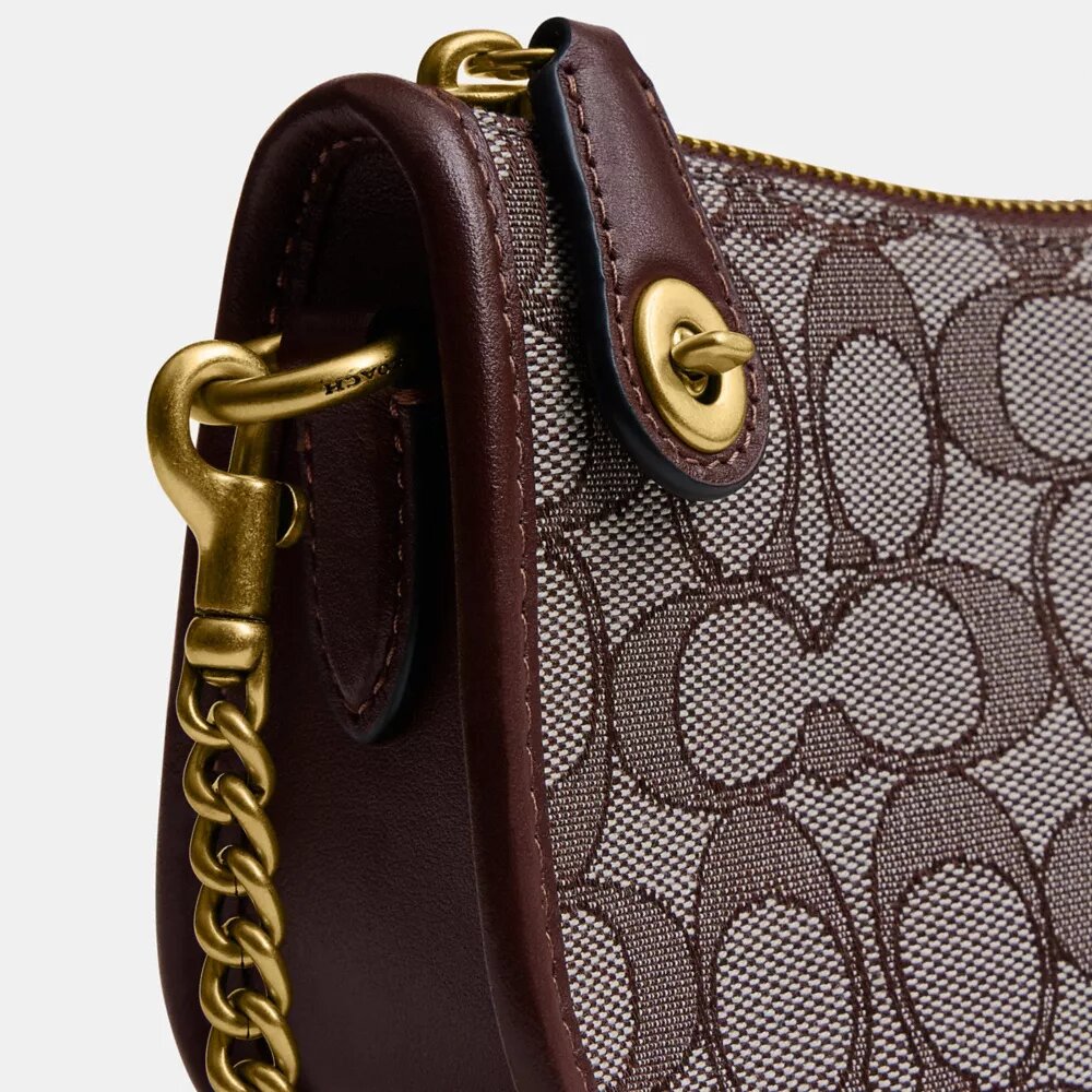 Bolsos Swinger 20 con cadena en jacquard emblemático