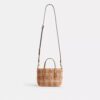Bolsos Tote City Mini con estampado de cuadros vichy
