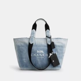 Bolsos Tote pequeños «Tour» en denim desgastado con Charms