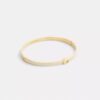 Brazalete fino esmaltado con bisagra y nuestro sello distintivo