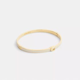 Brazalete fino esmaltado con bisagra y nuestro sello distintivo