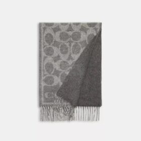 Bufanda reversible de cachemira con nuestro logotipo