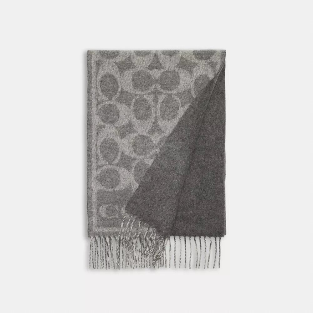Bufanda reversible de cachemira con nuestro logotipo
