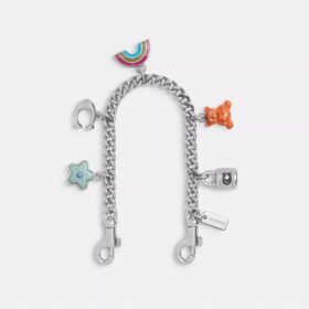 Cadena Swagger plateada con Charms