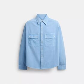 Camisa de manga larga de lona de algodón orgánico