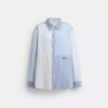 Camisa Oxford de patchwork de algodón reciclado