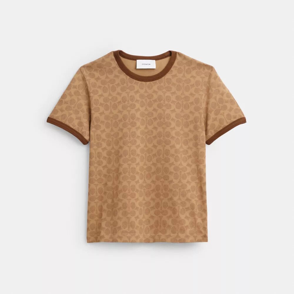 Camiseta con cuello de rayas, un clásico de la marca, en algodón orgánico
