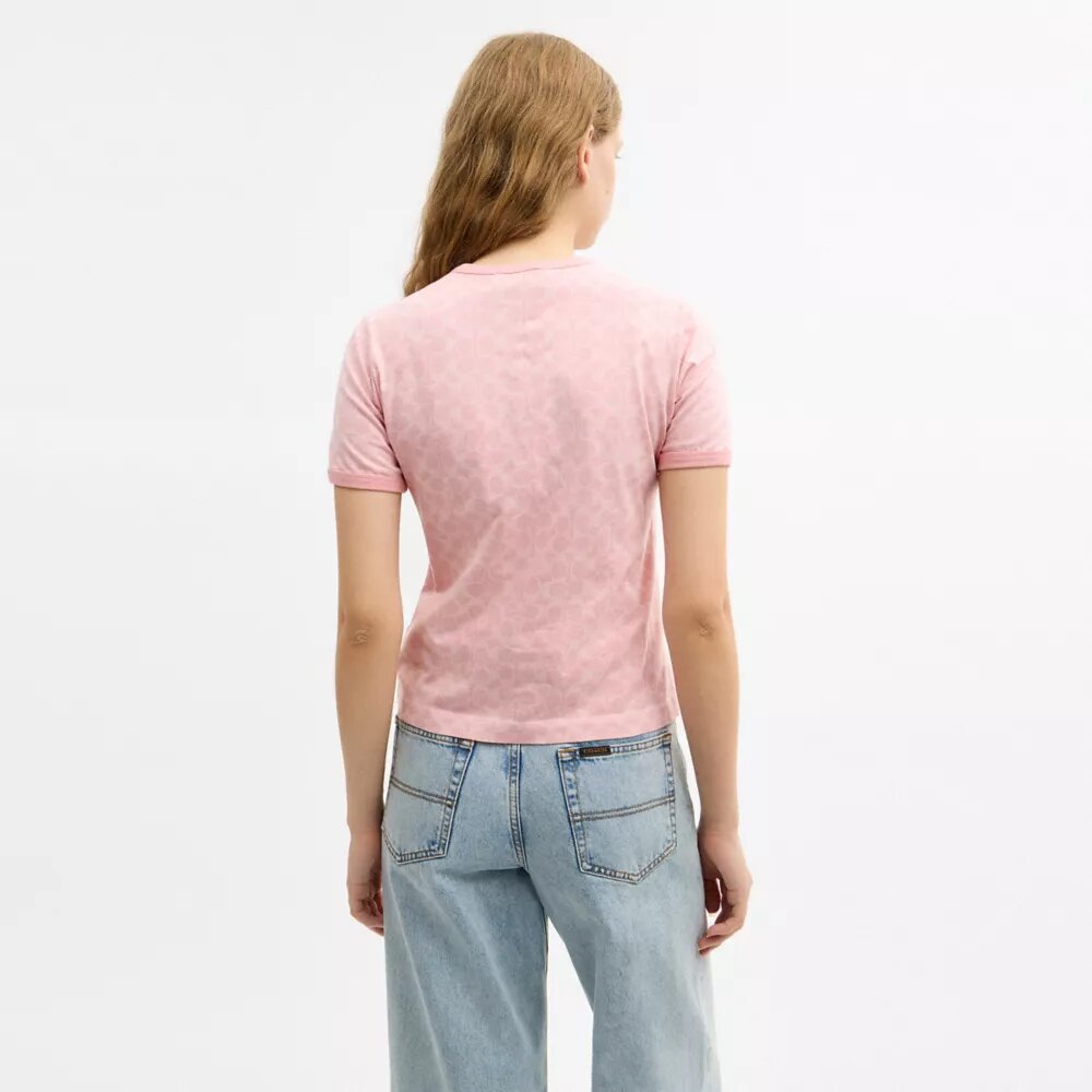 Camiseta con cuello de rayas, un clásico de la marca, en algodón orgánico