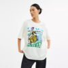 Camiseta holgada «Collage Train» de algodón orgánico