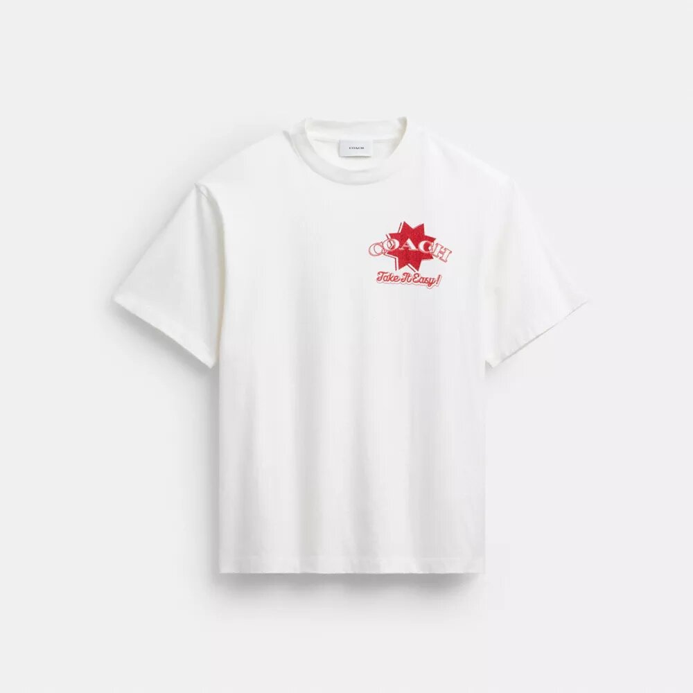 Camiseta holgada «Pizza» de algodón orgánico