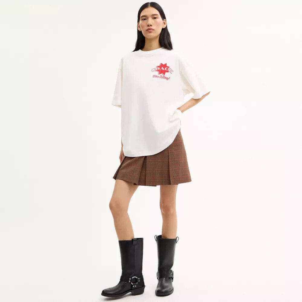 Camiseta holgada «Pizza» de algodón orgánico