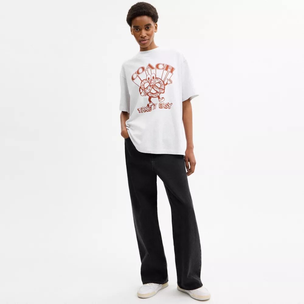 Camiseta holgada «Pretzel» de algodón orgánico