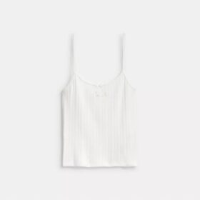 Camiseta sin tirantes de punto calado