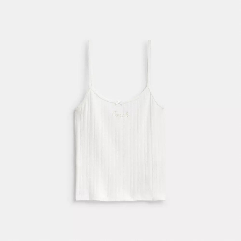 Camiseta sin tirantes de punto calado