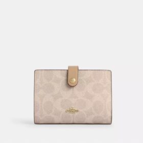 Cartera 2 en 1 en Signature Canvas con estampado en bloques
