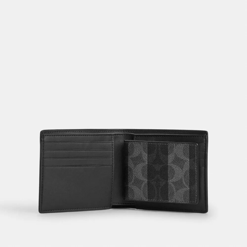 Cartera 3 en 1 de Signature Canvas a rayas