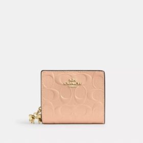 Cartera con cierre a presión en piel exclusiva y Charms