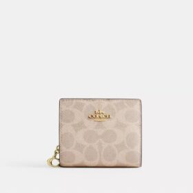 Cartera con cierre a presión en Signature Canvas