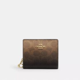 Cartera con cierre a presión en Signature Canvas con efecto degradado