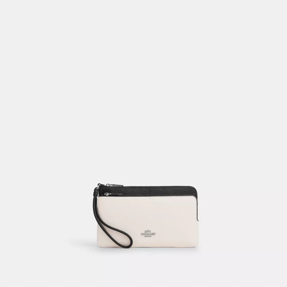 Cartera con doble cremallera