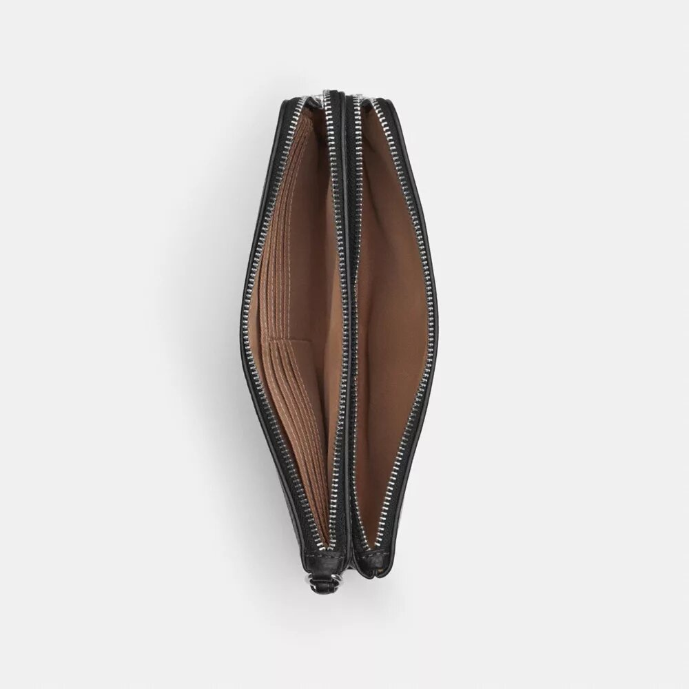 Cartera con doble cremallera
