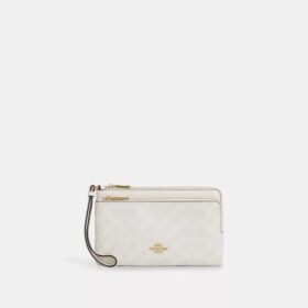 Cartera con doble cremallera en Signature Canvas