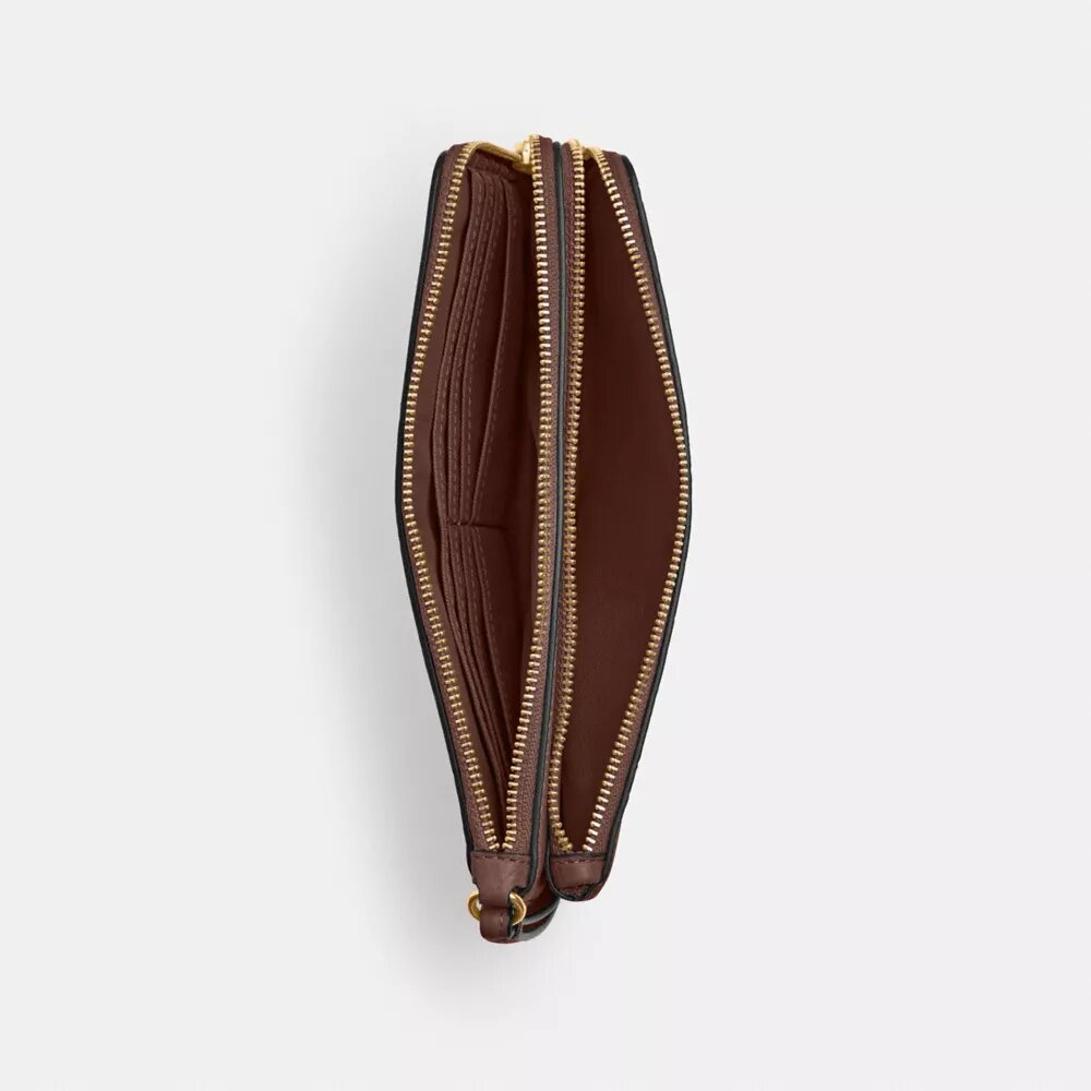 Cartera con doble cremallera en Signature Canvas