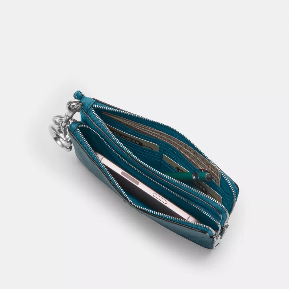 Cartera con doble cremallera en Signature Canvas