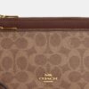 Cartera con doble cremallera en Signature Canvas