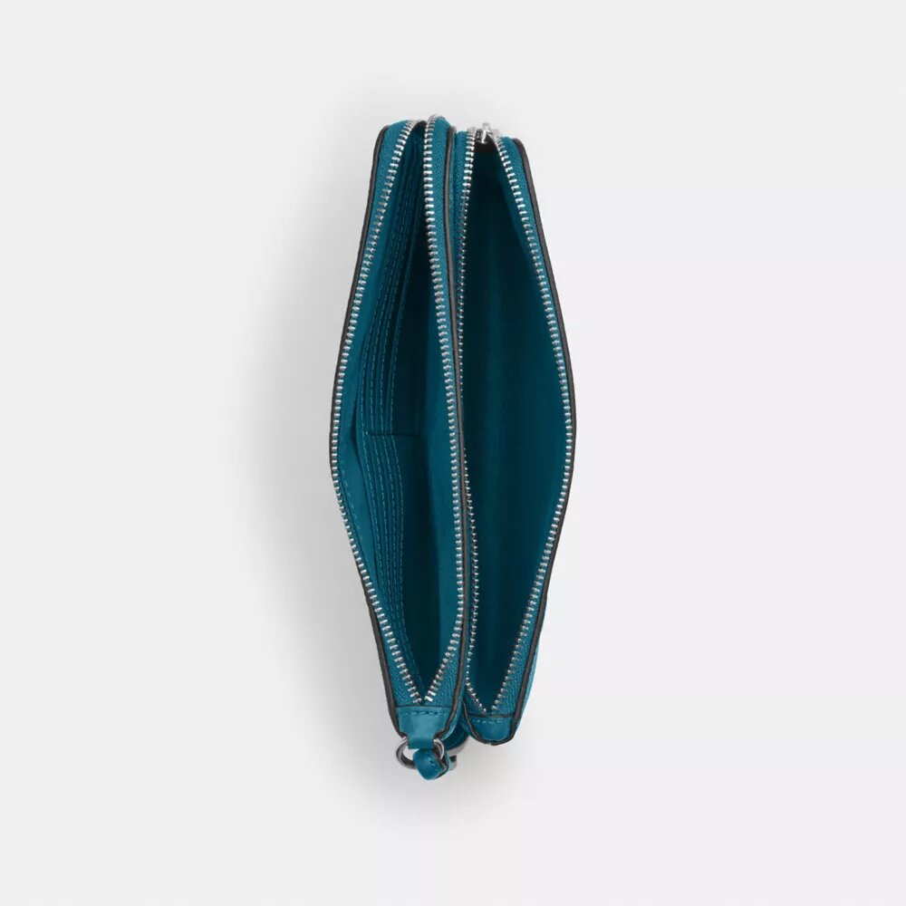 Cartera con doble cremallera en Signature Canvas