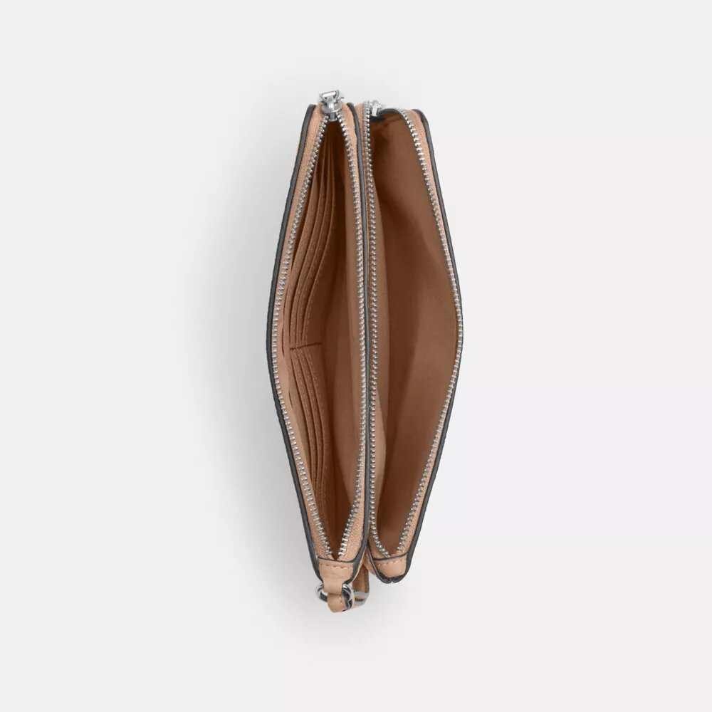 Cartera con doble cremallera en Signature Canvas