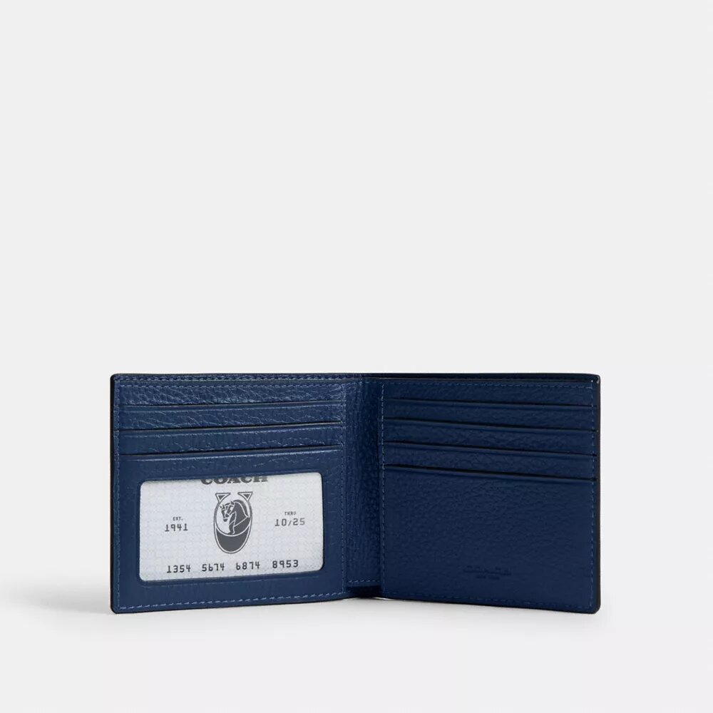 Cartera con ventana para DNI y rayas universitarias