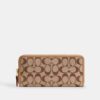 Cartera esencial delgada tipo acordeón con cremallera en nuestro jacquard característico