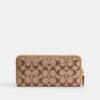 Cartera esencial delgada tipo acordeón con cremallera en nuestro jacquard característico