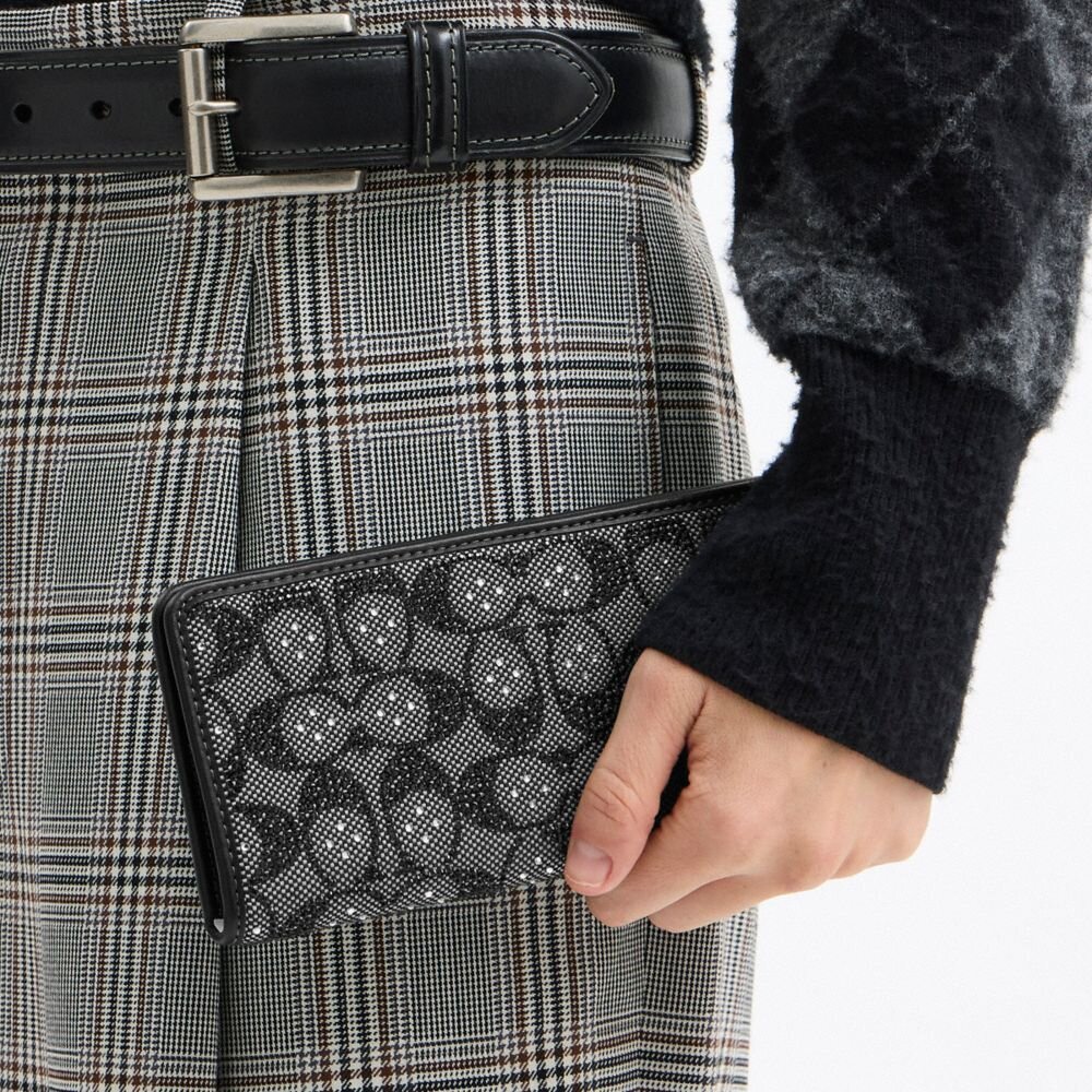 Cartera Essential Slim en jacquard Crystal Signature