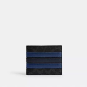 Cartera Id en Signature Canvas con rayas «Varsity»