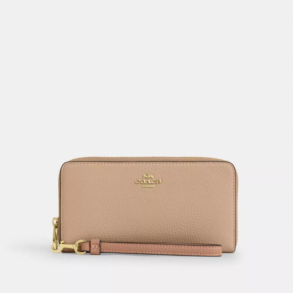 Cartera larga con cremallera envolvente
