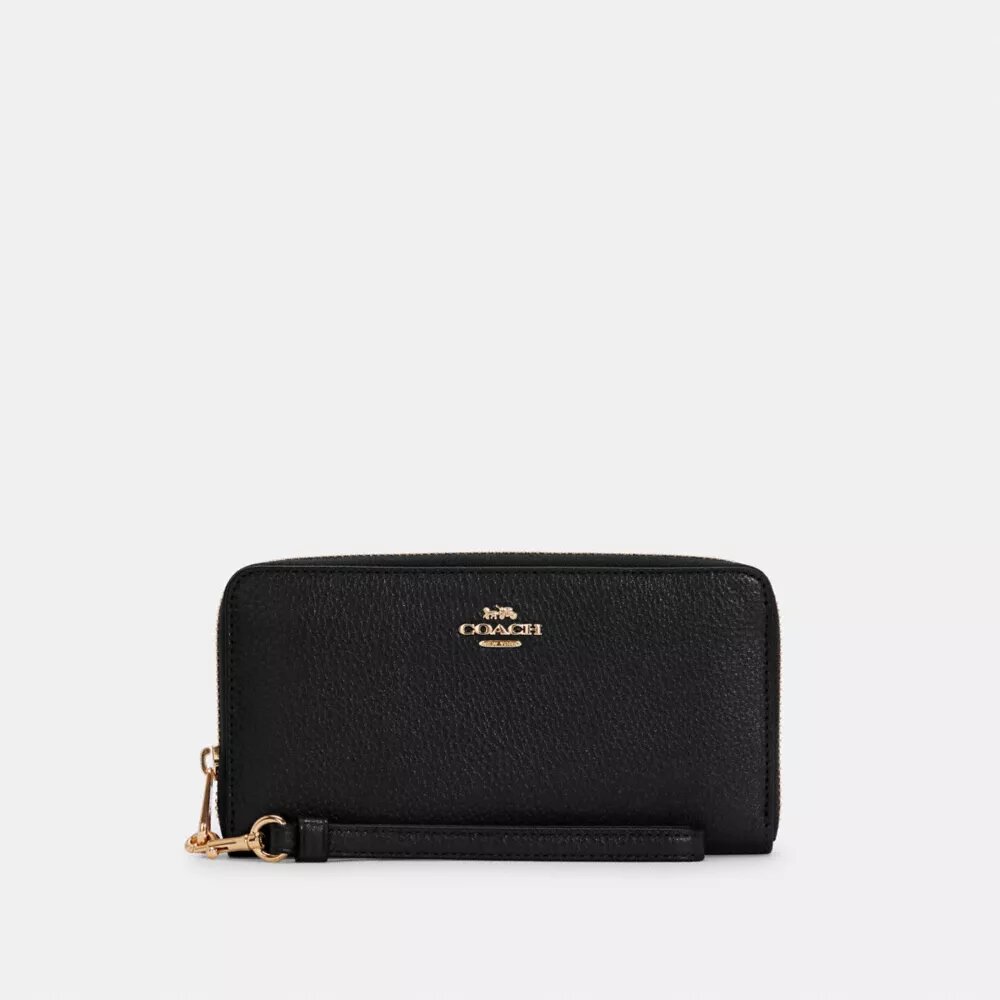 Cartera larga con cremallera envolvente