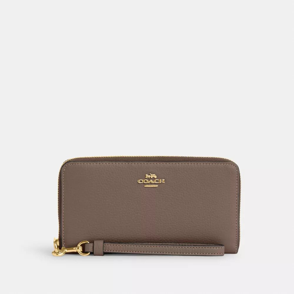 Cartera larga con cremallera envolvente