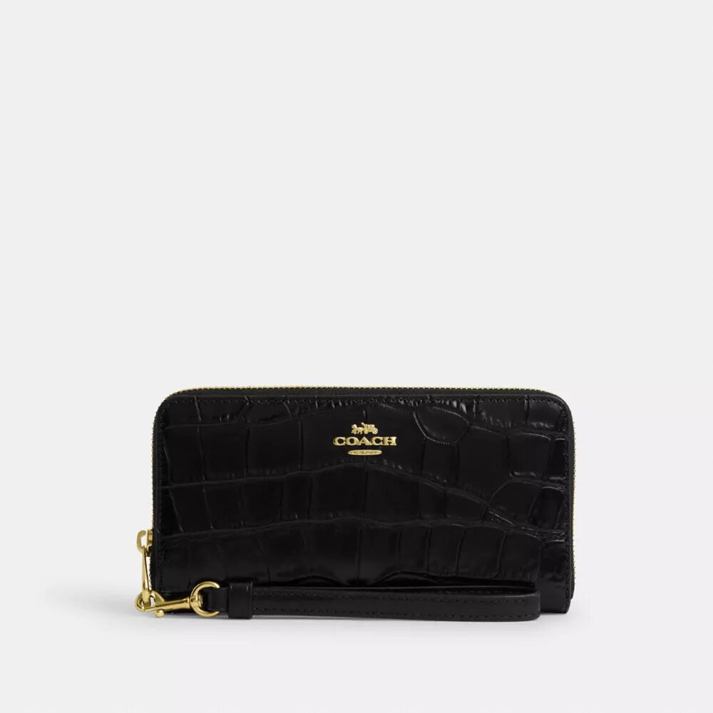 Cartera larga con cremallera envolvente