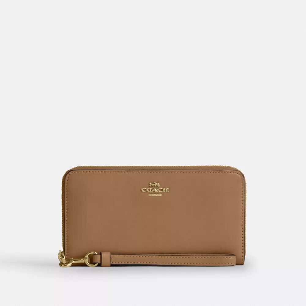 Cartera larga con cremallera envolvente