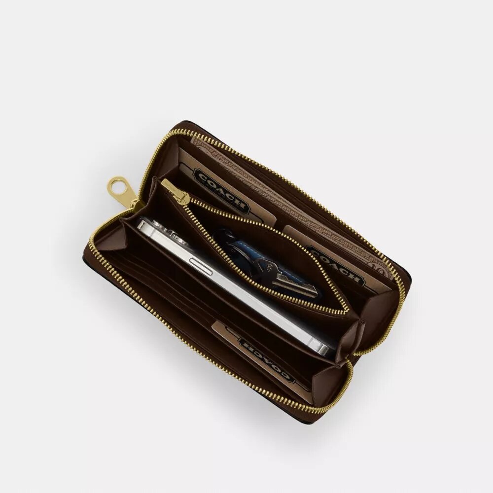 Cartera larga con cremallera envolvente
