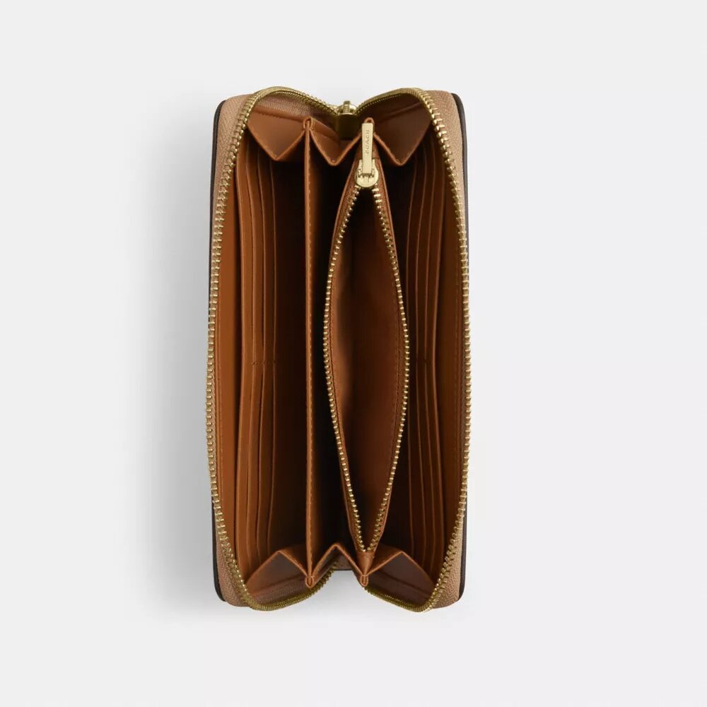 Cartera larga con cremallera envolvente