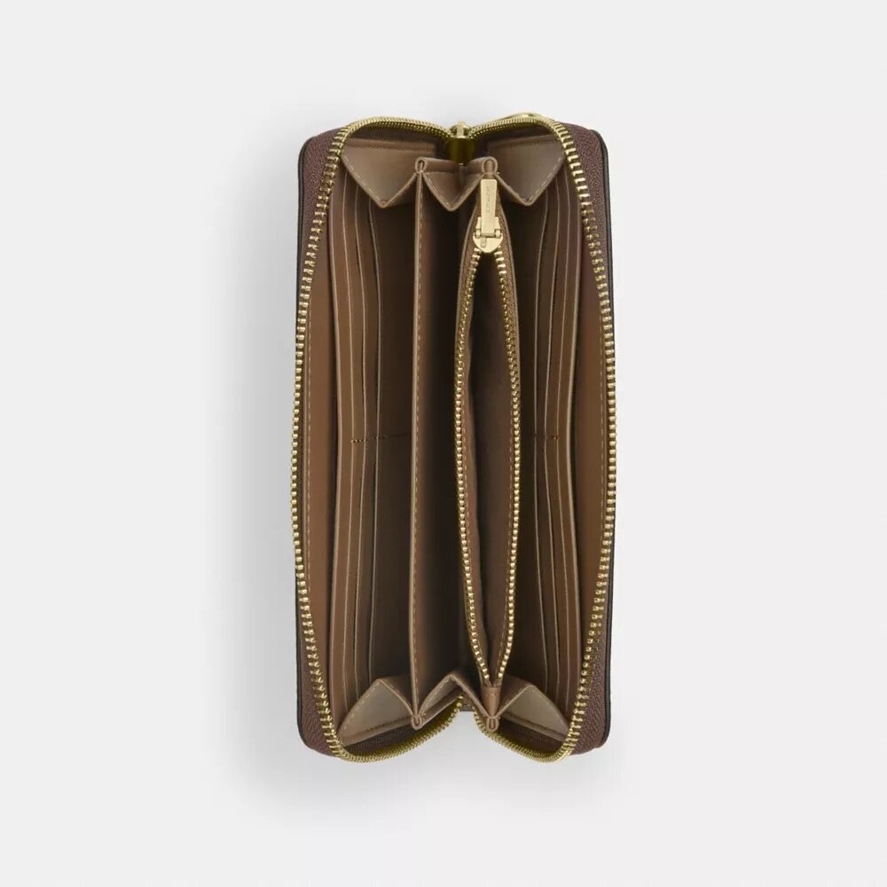 Cartera larga con cremallera envolvente